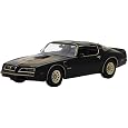 Pontiac Firebird Trans Am Toy Car, 1:36 Scale Diecast Pull Back Model Car, Doors Open, Collection Kids Toy for Aged 3 and up, Gift Black